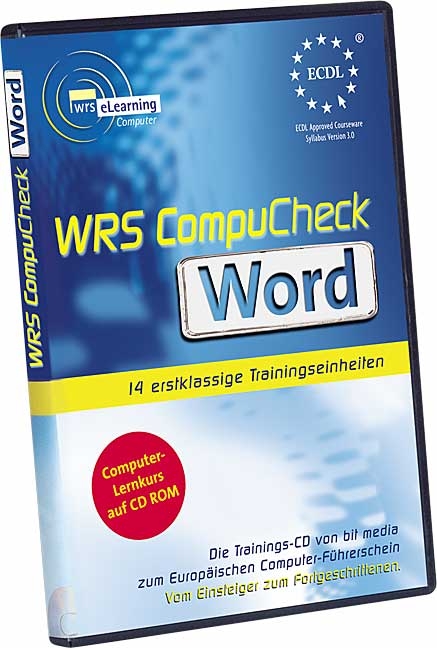 CompuCheck - 7 erstklassige Computer-Kurse auf nur einer CD. Die weltweit einzig zertifizierte Trainingssoftware zum Europäischen Computer-Führerschein ECDL. Version 3.0 / WRS CompuCheck Word