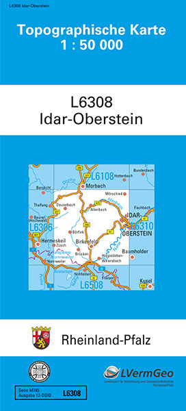 TK50 L6308 Idar-Oberstein -  Landesamt für Vermessung und Geobasisinformation Rheinland-Pfalz