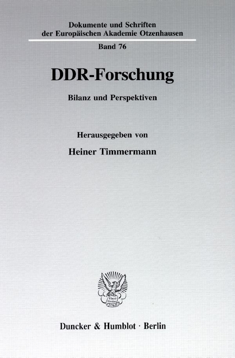 DDR-Forschung. - 