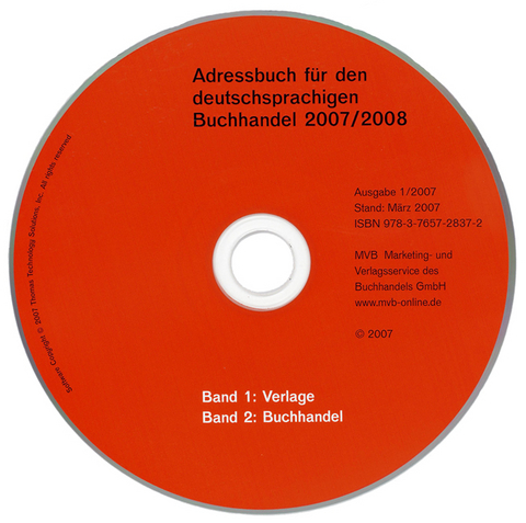 Adressbuch für den deutschsprachigen Buchhandel 2007/2008