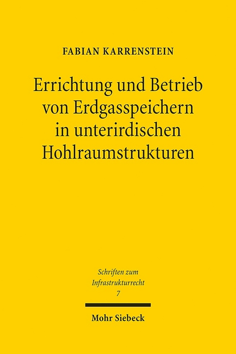 Errichtung und Betrieb von Erdgasspeichern in unterirdischen Hohlraumstrukturen - Fabian Karrenstein