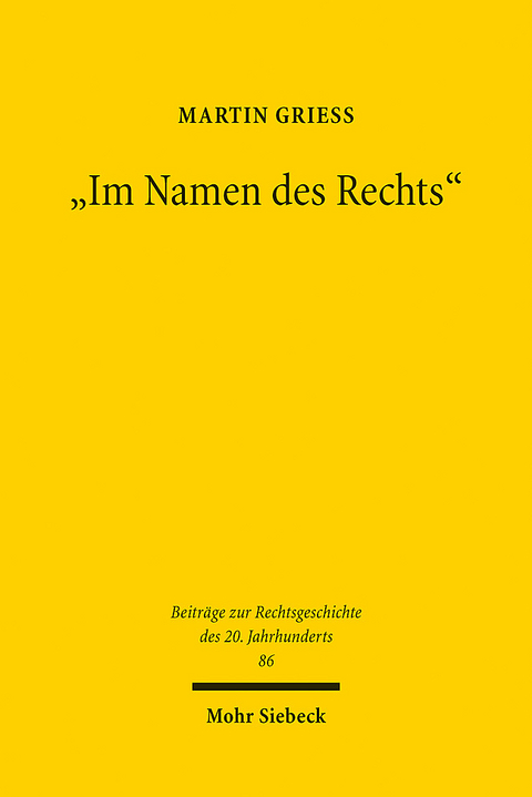 "Im Namen des Rechts" - Martin Grieß