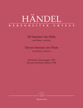 Elf Sonaten für Flöte und Basso continuo. Eleven Sonatas for Flute and Figured Bass, 2 Hefte - Georg Friedrich Händel