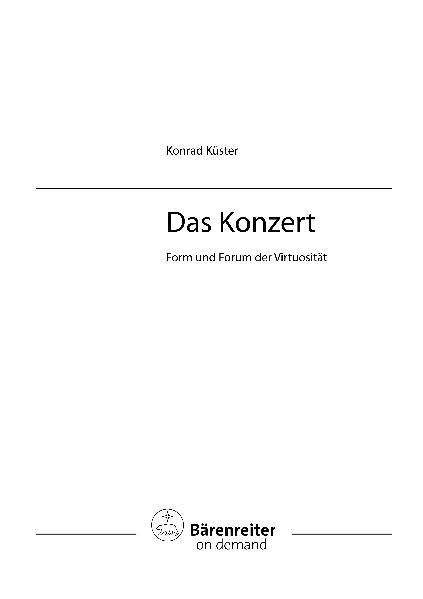 Das Konzert - Konrad Küster