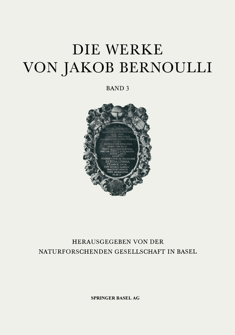 Die Werke von Jakob Bernoulli - Jakob Bernoulli