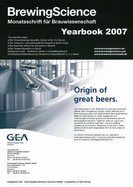 BrewingScience - Monatsschrift für Brauwissenschaft Yearbook 2007