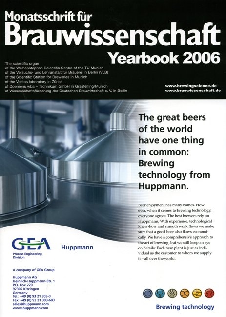 Monatsschrift für Brauwissenschaft Yearbook 2006