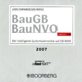 BauGB, BauNVO context 4.0, 1 CD-ROM - Henning Jäde, Franz Dirnberger, Josef Weiss