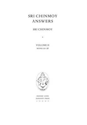 Answers I, tome 2 - Sri Chinmoy