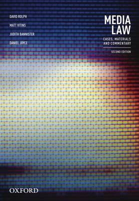 Media Law - David Rolph, Matt Vitins, Judith Bannister, Daniel Joyce