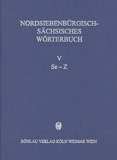 Nordsiebenbürgisch-Sächsisches Wörterbuch (V, Se-Z)
