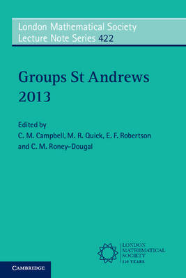 Groups St Andrews 2013 - 