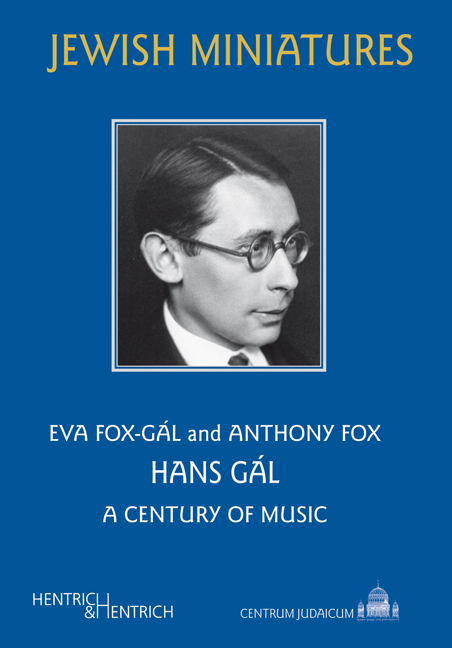 Hans Gál - Eva Fox-Gál, Anthony W Fox