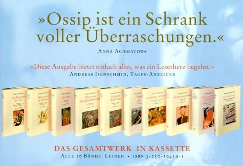Ossip Mandelstam - Das Gesamtwerk in Kassette. 10 Bände im Schmuckschuber mit Begleitheft - 