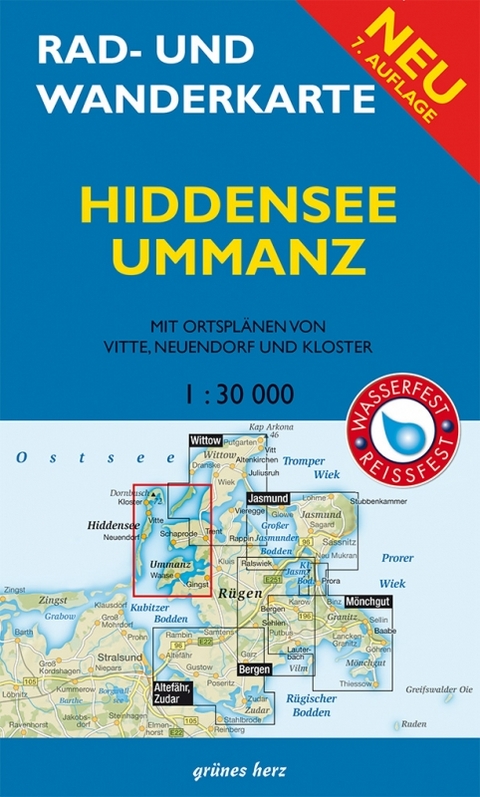 Rad- und Wanderkarte Hiddensee, Ummanz