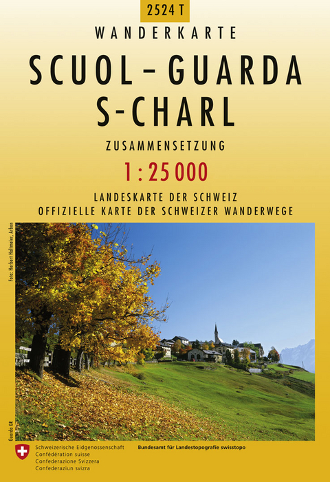 2524T Scuol - Guarda - S-Charl Wanderkarte