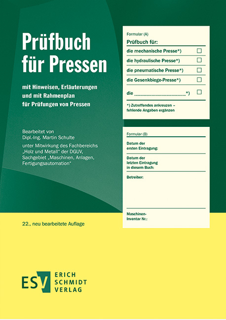 Prüfbuch für Pressen - Martin Schulte