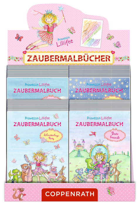 Thekenaufsteller: Zaubermalbücher Prinzessin Lillifee