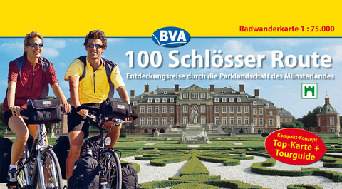 Kompakt-Spiralo BVA 100 Schlösser Route Entdeckungsreise durch die Parklandschafte des Münsterlandes Radwanderkarte 1:75.000