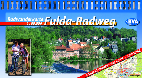 Kompakt-Spiralo BVA Fulda-Radweg Radwanderkarte 1:50.000