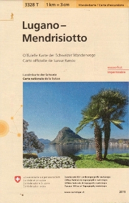 3328T Lugano - Mendrisiotto Carta escursionistica