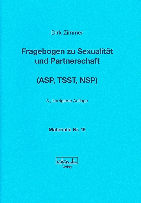 Fragebogen zu Sexualität und Partnerschaft - Dirk Zimmer