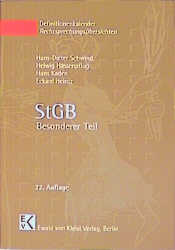 StGB - Besonderer Teil - Hans D Schwind, Helwig Hassenpflug, Eckard Heintz, Hans Kaden