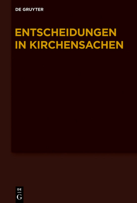 Entscheidungen in Kirchensachen seit 1946 / 1.7.-31.12.2011 - 