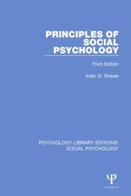 Principles of Social Psychology - Kelly Shaver