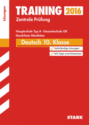 Training Zentrale Prüfung Hauptschule Typ A NRW - Deutsch Lösungen - Marion von der Kammer, Frank Gerstenberg