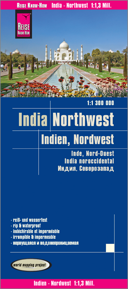Reise Know-How Landkarte Indien, Nordwest / India, Northwest (1:1.300.000) - Reise Know-How Verlag Peter Rump