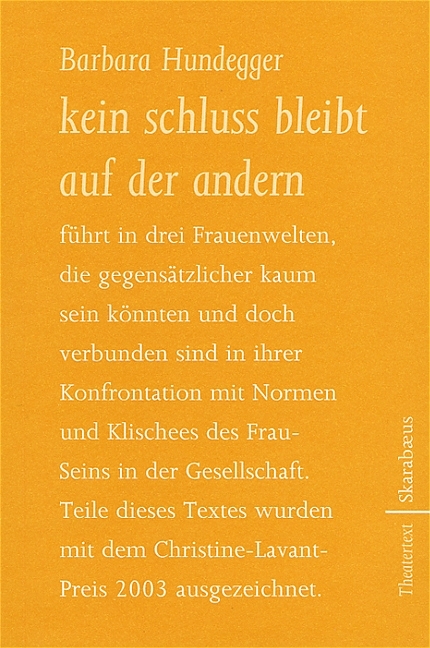 kein schluss bleibt auf der andern - Barbara Hundegger