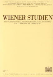 Wiener Studien. Zeitschrift für Klassische Philologie, Patristik und Lateinische Tradition / Wiener Studien. Zeitschrift für Klassische Philologie, Patristik und Lateinische Tratition - 