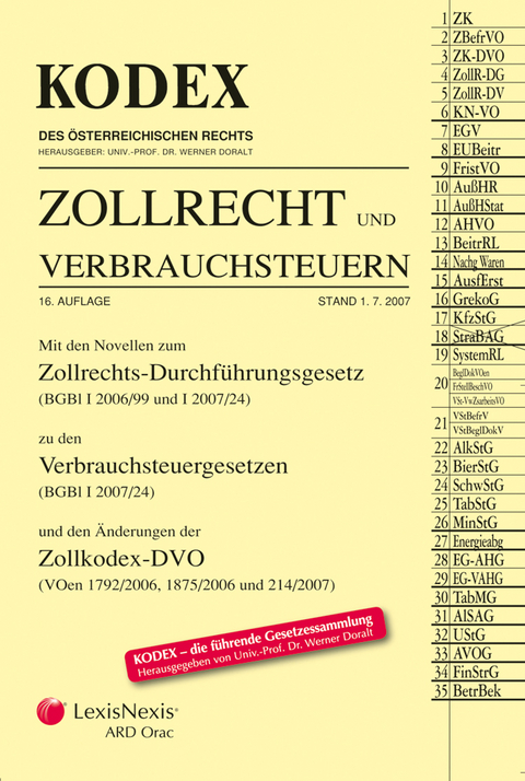 KODEX Zollrecht und Verbrauchsteuern - 