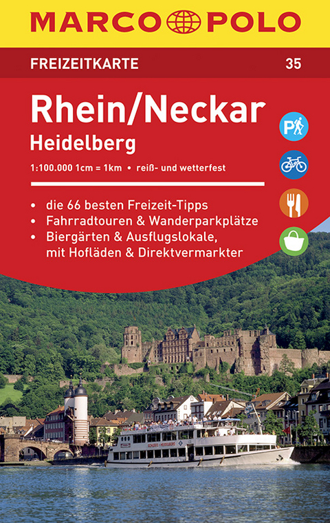 MARCO POLO Freizeitkarte Blatt 35 Rhein, Neckar, Heidelberg 1:100 000