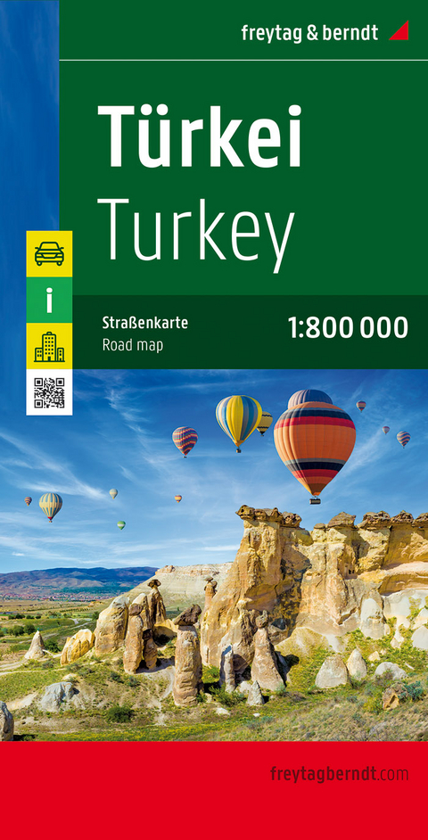 Türkei, Straßenkarte 1:800.000, freytag & berndt