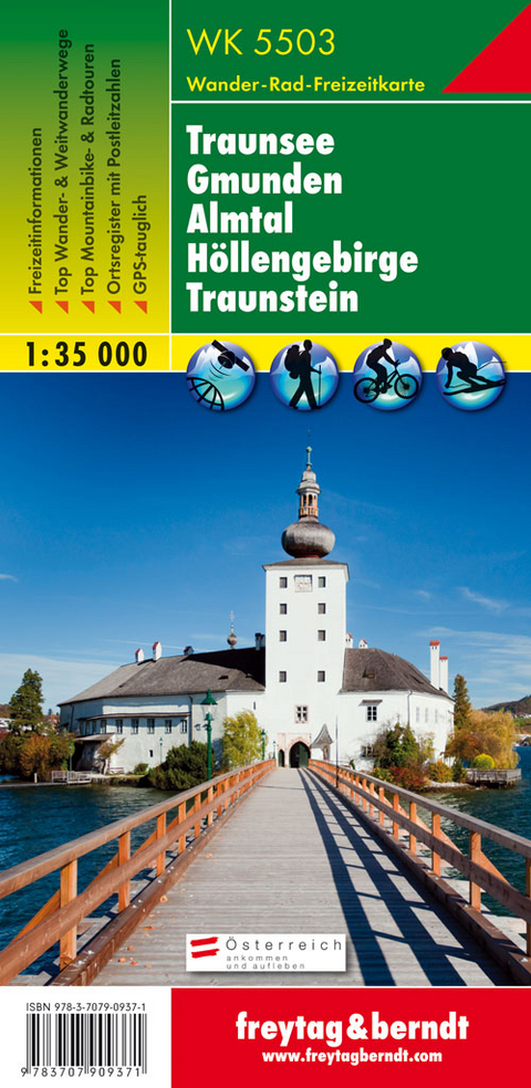 WK 5503 Traunsee - Gmunden - Almtal- Höllengebirge - Traunstein, Wanderkarte 1:35.000 - 