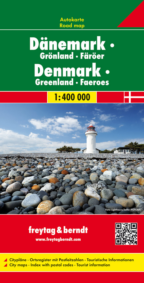 Dänemark - Grönland - Färöer, Autokarte 1:400.000 - 