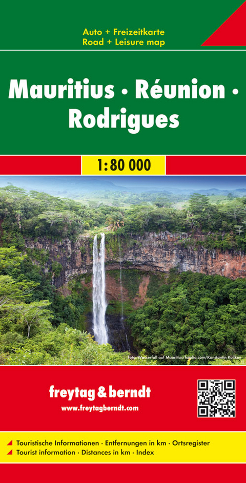 Mauritius - Réunion - Rodrigues, Autokarte 1:80.000