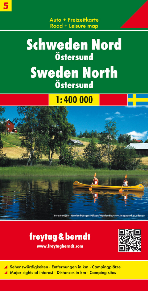 Schweden Nord - Östersund, Autokarte 1:400.000 - 