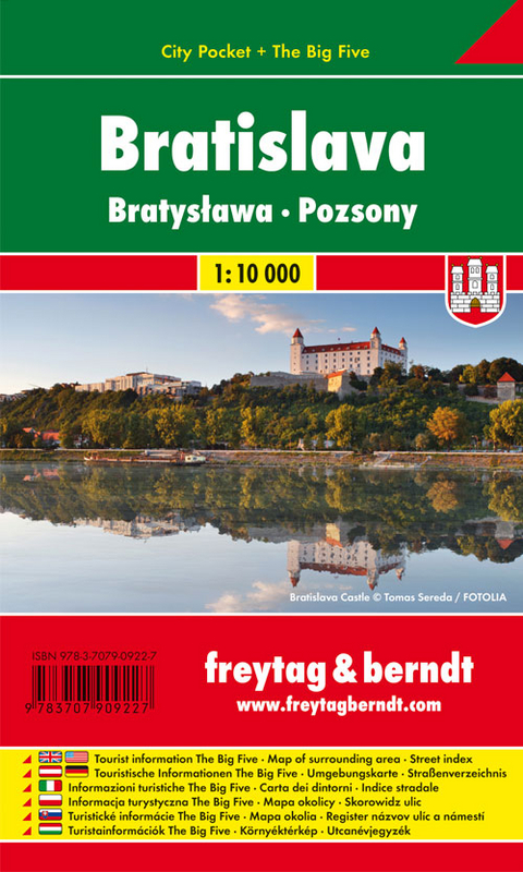 Bratislava, Stadtplan 1:10.000, City Pocket + The Big Five - 