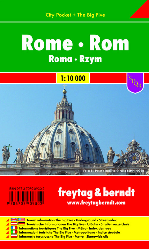 Rom, Stadtplan 1:10.000, City Pocket + The Big Five - 