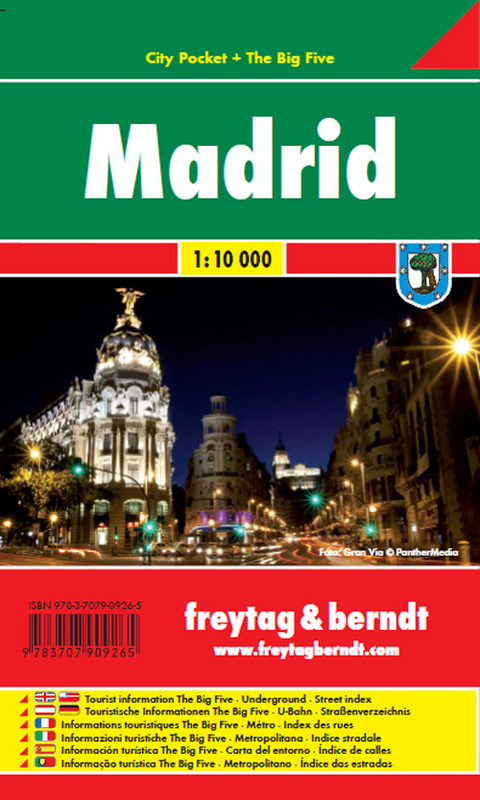 Madrid, Stadtplan 1:10.000, City Pocket + The Big Five - 