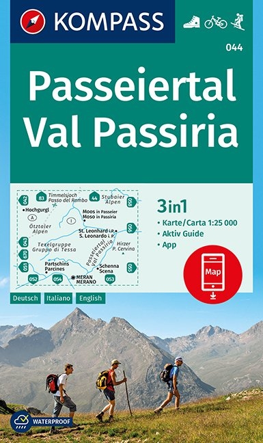 KOMPASS Wanderkarte Passeiertal, Val Passiria - 