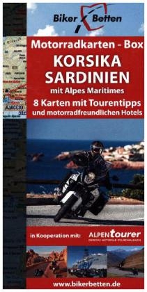 Motorradkarten Box Korsika Sardinien