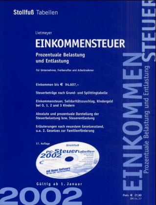 Einkommensteuer-Tabelle Prozentuale Belastung und Entlastung 2002