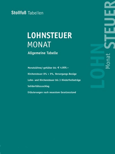 Lohnsteuer-Tabelle 2008 Monat