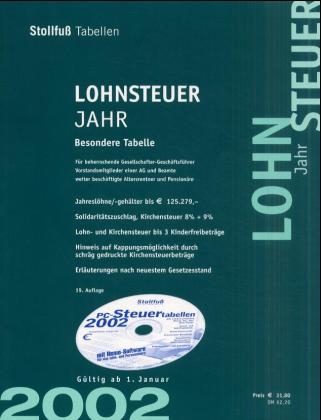 Besondere Lohnsteuer-Tabelle Jahr 2002