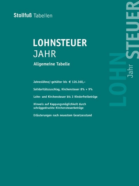 Lohnsteuer-Tabelle 2008 Jahr