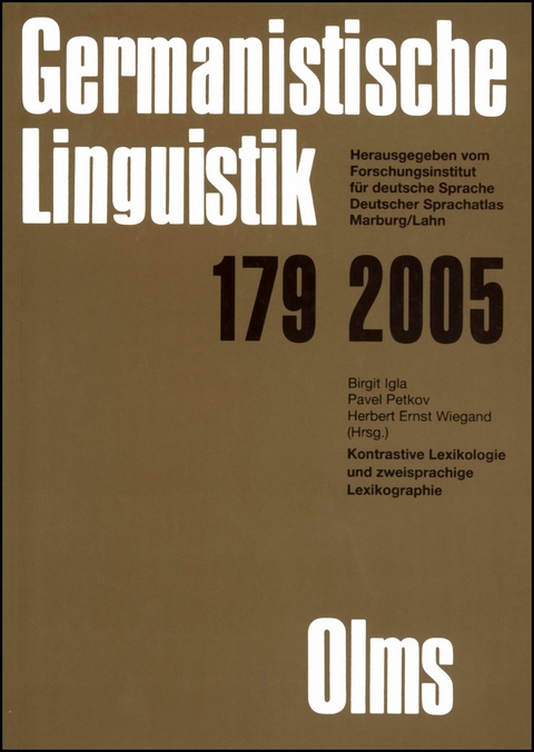 Germanistische Linguistik / Kontrastive Lexikologie und Zweisprachige Lexikographie - 